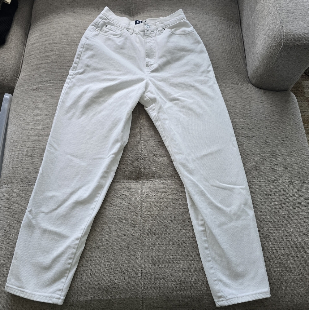 Gap Y2k Women's Relaxed White Denim Jeans Sz 8R EUC